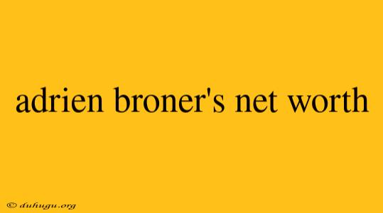 Adrien Broner's Net Worth