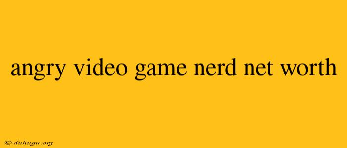 Angry Video Game Nerd Net Worth