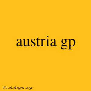 Austria Gp