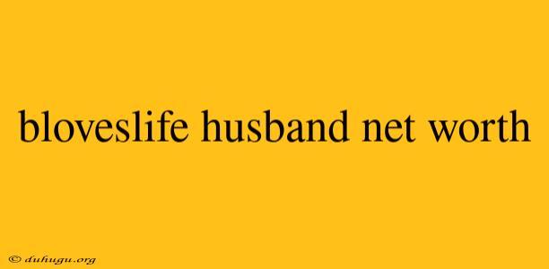 Bloveslife Husband Net Worth