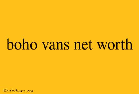 Boho Vans Net Worth