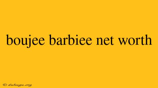 Boujee Barbiee Net Worth