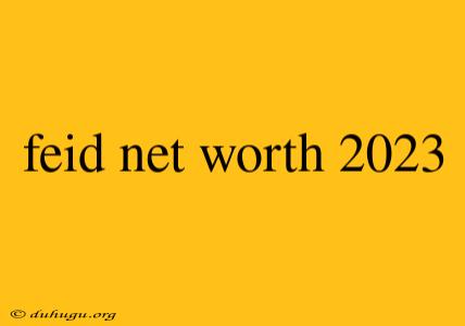 Feid Net Worth 2023