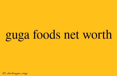 Guga Foods Net Worth