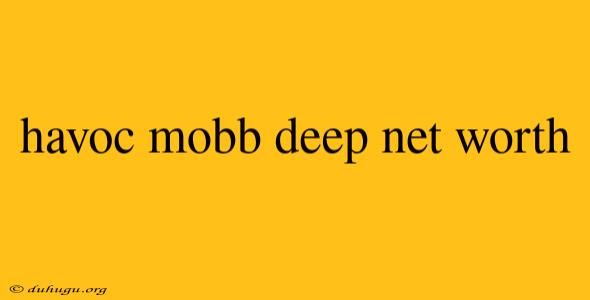 Havoc Mobb Deep Net Worth