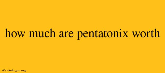 How Much Are Pentatonix Worth