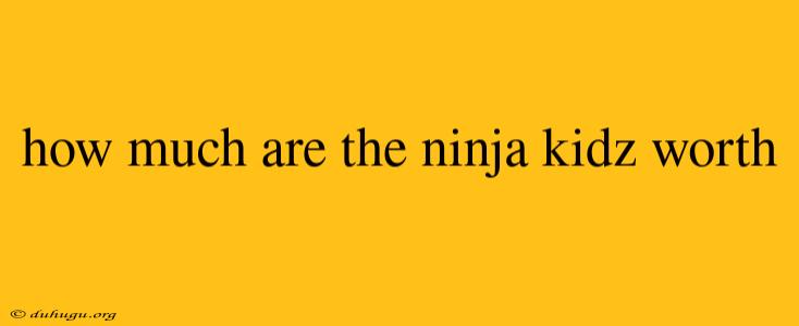 How Much Are The Ninja Kidz Worth