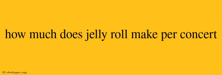 How Much Does Jelly Roll Make Per Concert