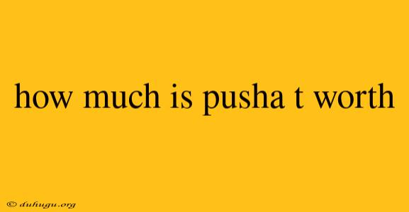 How Much Is Pusha T Worth