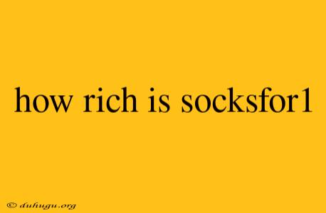 How Rich Is Socksfor1