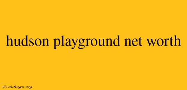 Hudson Playground Net Worth