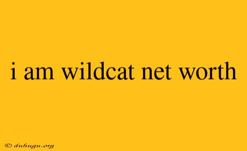 I Am Wildcat Net Worth