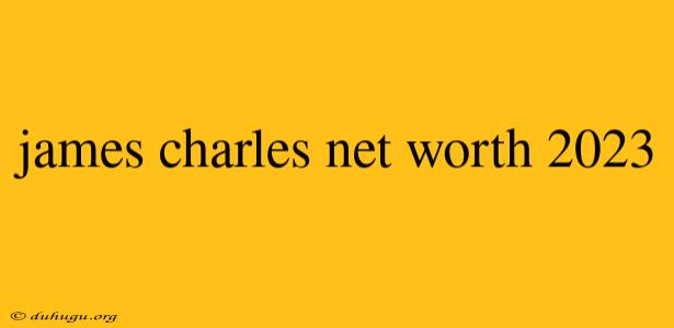 James Charles Net Worth 2023