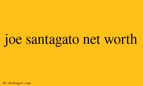 Joe Santagato Net Worth