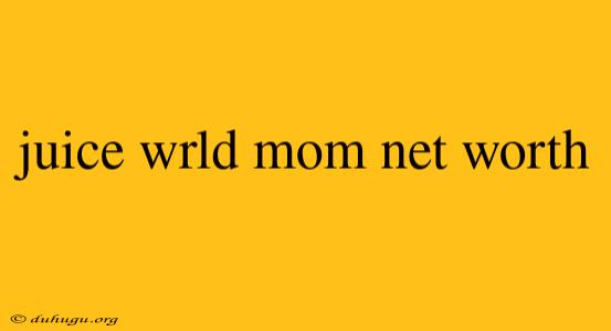 Juice Wrld Mom Net Worth