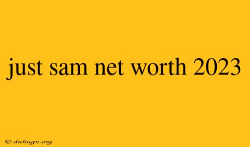 Just Sam Net Worth 2023