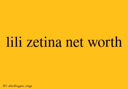 Lili Zetina Net Worth