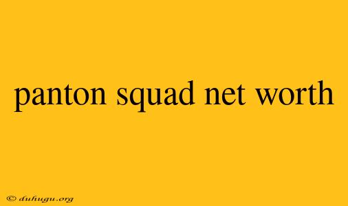 Panton Squad Net Worth