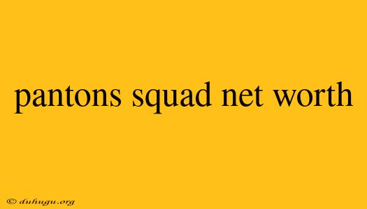 Pantons Squad Net Worth