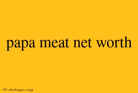 Papa Meat Net Worth