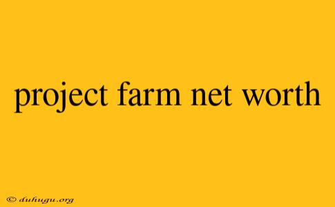 Project Farm Net Worth