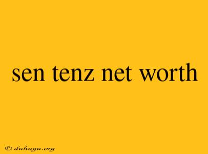 Sen Tenz Net Worth