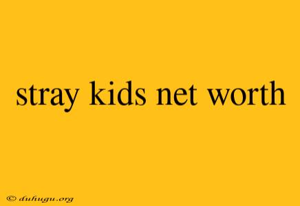 Stray Kids Net Worth