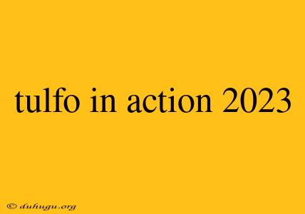 Tulfo In Action 2023