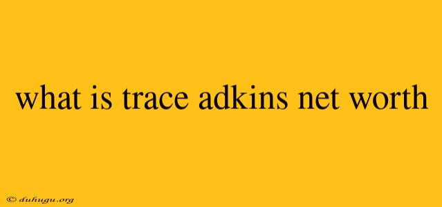 What Is Trace Adkins Net Worth