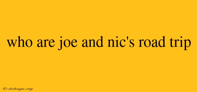 Who Are Joe And Nic's Road Trip