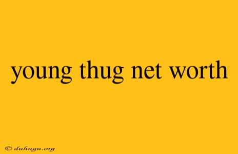 Young Thug Net Worth