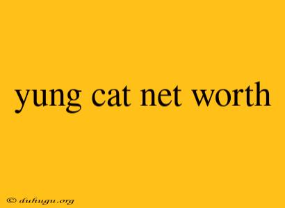 Yung Cat Net Worth