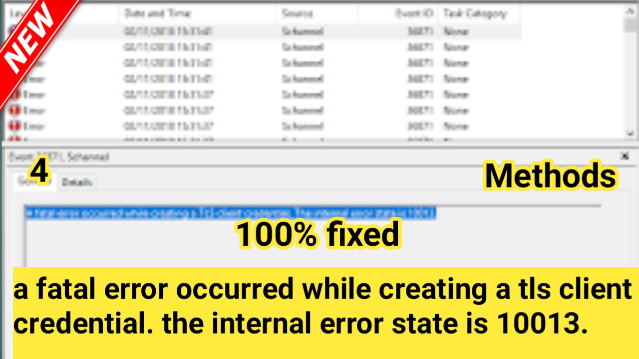 The Internal Error State Is 10013