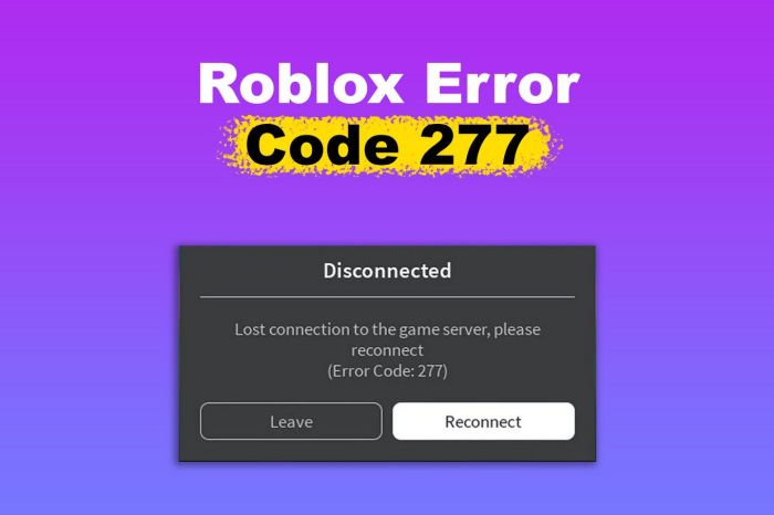 Roblox 277 error code because play